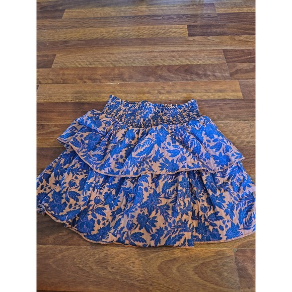 Universal Thread Womens Sz Med Floral Tiered Ruffled Mini Skirt 100% Cotton - Picture 1 of 7